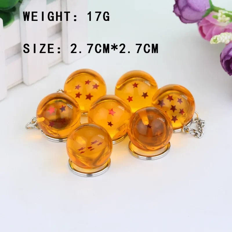 Anime Dragon Ball Serie Schlüsselanhänger Charms Zubehör 1 2 3 4 5 6 7 Star Dragon Balls Cosplay Schlüsselanhänger Anhänger Halter Spielzeug Geschenk