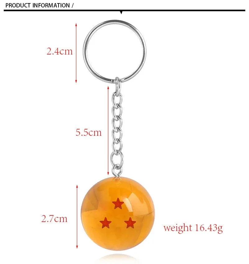 Anime Dragon Ball Serie Schlüsselanhänger Charms Zubehör 1 2 3 4 5 6 7 Star Dragon Balls Cosplay Schlüsselanhänger Anhänger Halter Spielzeug Geschenk