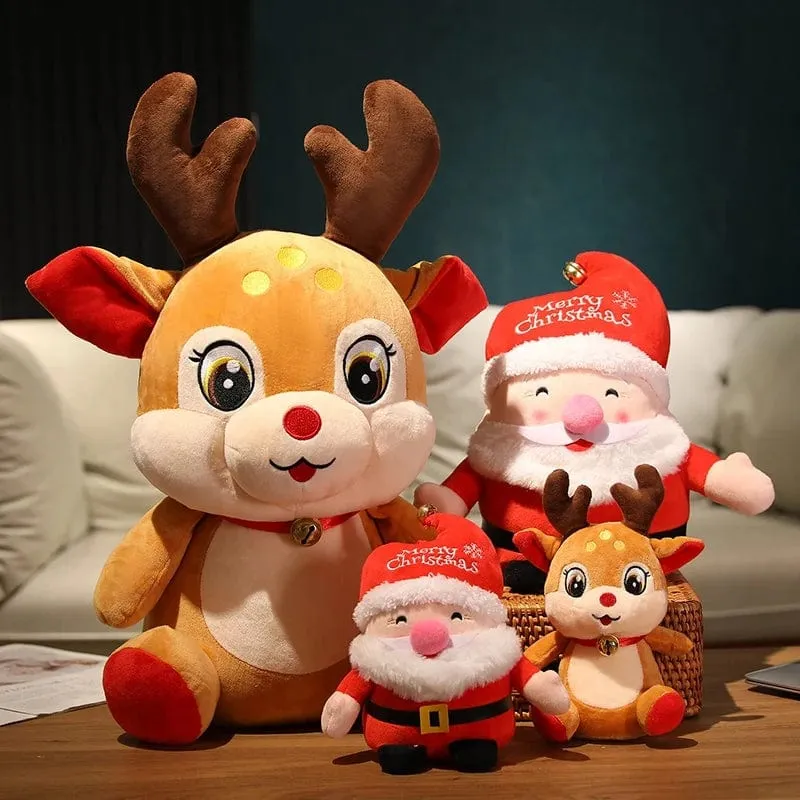 20CM Niedliche Weihnachtsserie Puppe Weihnachtsmann Elch Plüschtier Gefülltes weiches Schneemann Hirsch Spielzeug für Kinder Mädchen Weihnachtsgeschenk Dekor Requisiten