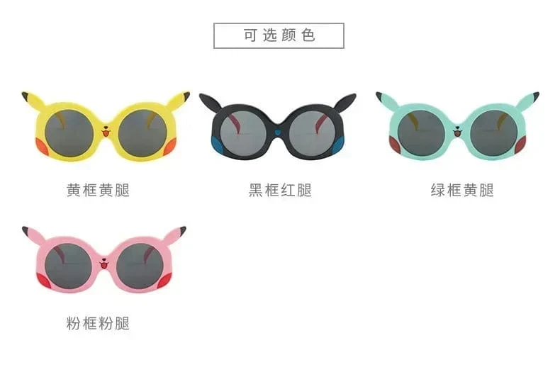 Anime Pokemon Sonnenbrille Pikachu Cartoon Figrues Brille Kinder Jungen Mädchen Sonnenbrille Süße Dekoration Kinder Spielzeug Geschenke