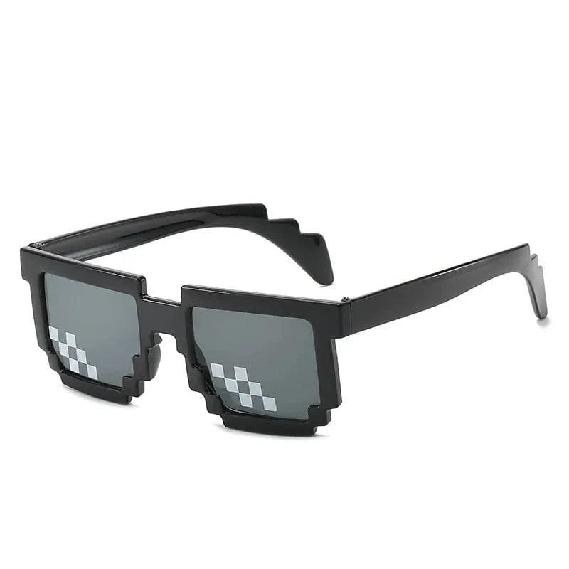 9 Farben Mode Sonnenbrillen Kinder Cos Play Action Spiel Spielzeug Minecrafter Square Brille mit EVA-Etui Geschenk Strandspielzeug Urlaub