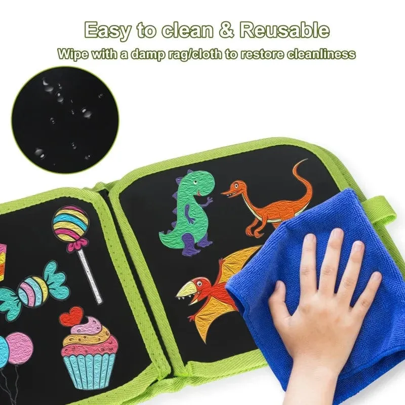 Löschbares Doodle-Buch, wiederverwendbares Zeichenbrett mit magischen Stiften, Malspielzeug für Kinder, Montessori-Lernspielzeug, DIY-Geschenk für Kleinkinder
