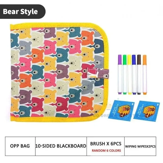 Löschbares Doodle-Buch, wiederverwendbares Zeichenbrett mit magischen Stiften, Malspielzeug für Kinder, Montessori-Lernspielzeug, DIY-Geschenk für Kleinkinder