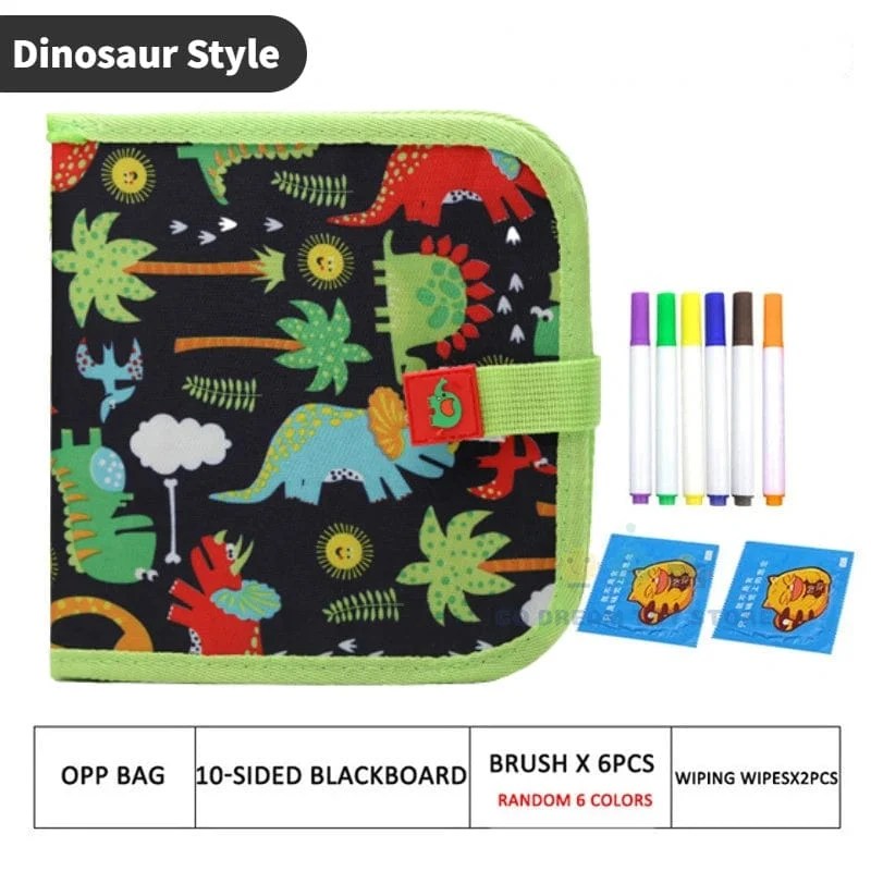 Löschbares Doodle-Buch, wiederverwendbares Zeichenbrett mit magischen Stiften, Malspielzeug für Kinder, Montessori-Lernspielzeug, DIY-Geschenk für Kleinkinder