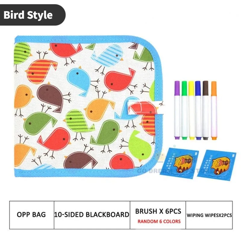 Löschbares Doodle-Buch, wiederverwendbares Zeichenbrett mit magischen Stiften, Malspielzeug für Kinder, Montessori-Lernspielzeug, DIY-Geschenk für Kleinkinder