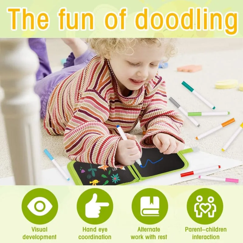 Löschbares Doodle-Buch, wiederverwendbares Zeichenbrett mit magischen Stiften, Malspielzeug für Kinder, Montessori-Lernspielzeug, DIY-Geschenk für Kleinkinder
