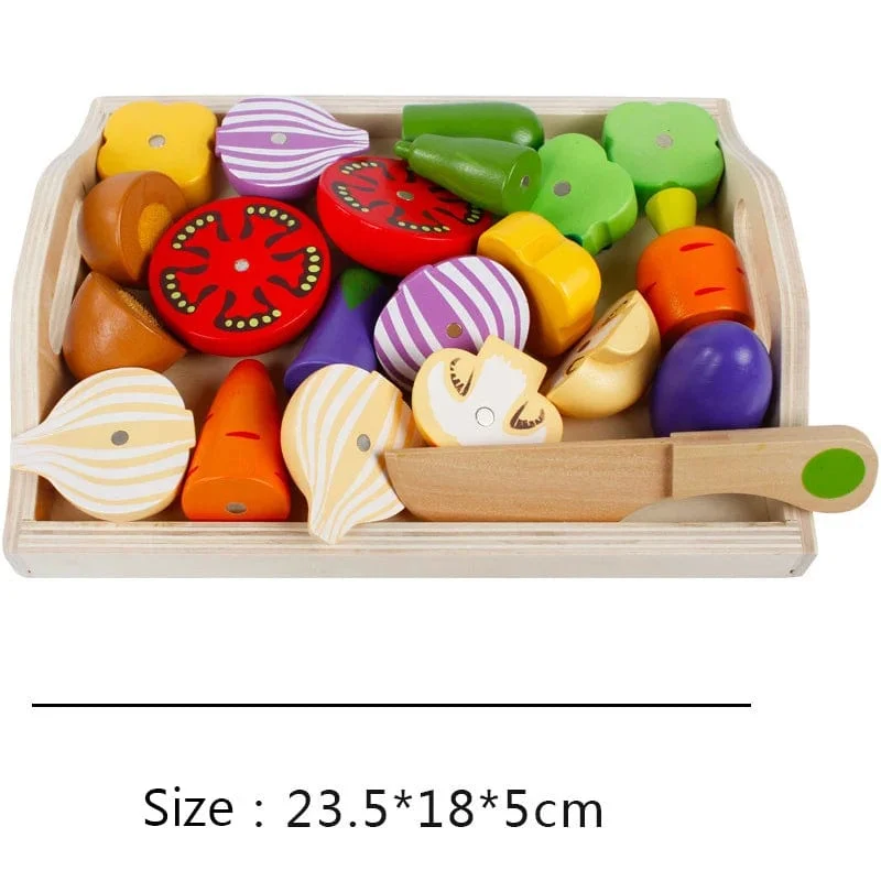 Simulation Küche Pretend Spielzeug Holz Klassische Spiel Montessori Pädagogisches Spielzeug Für Kinder Kinder Geschenk Schneiden Obst Gemüse Set