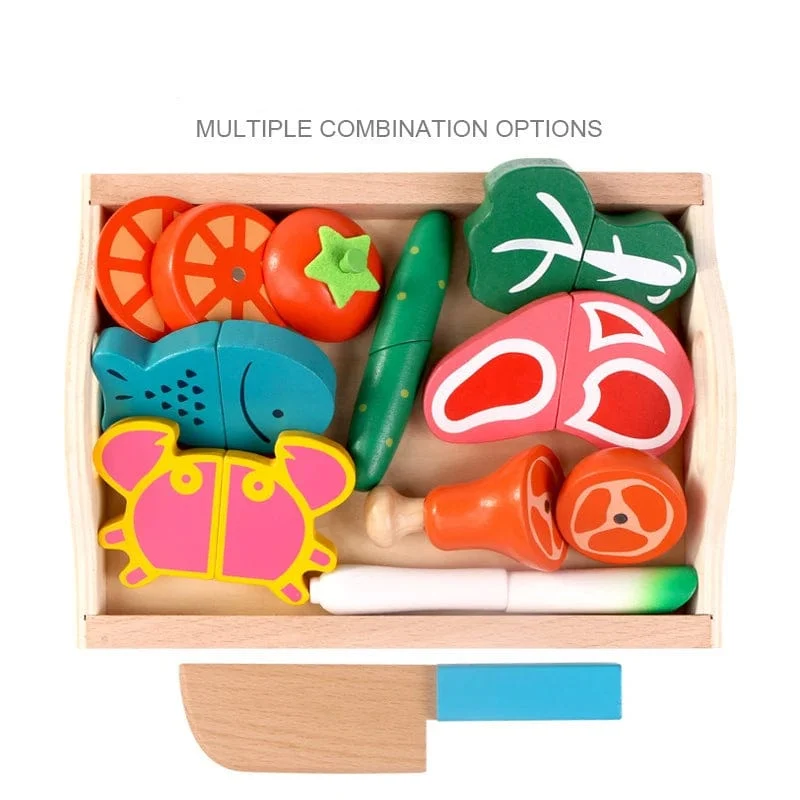 Simulation Küche Pretend Spielzeug Holz Klassische Spiel Montessori Pädagogisches Spielzeug Für Kinder Kinder Geschenk Schneiden Obst Gemüse Set
