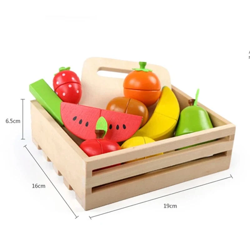 Simulation Küche Pretend Spielzeug Holz Klassische Spiel Montessori Pädagogisches Spielzeug Für Kinder Kinder Geschenk Schneiden Obst Gemüse Set