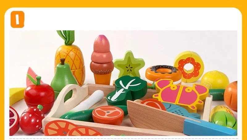 Simulation Küche Pretend Spielzeug Holz Klassische Spiel Montessori Pädagogisches Spielzeug Für Kinder Kinder Geschenk Schneiden Obst Gemüse Set