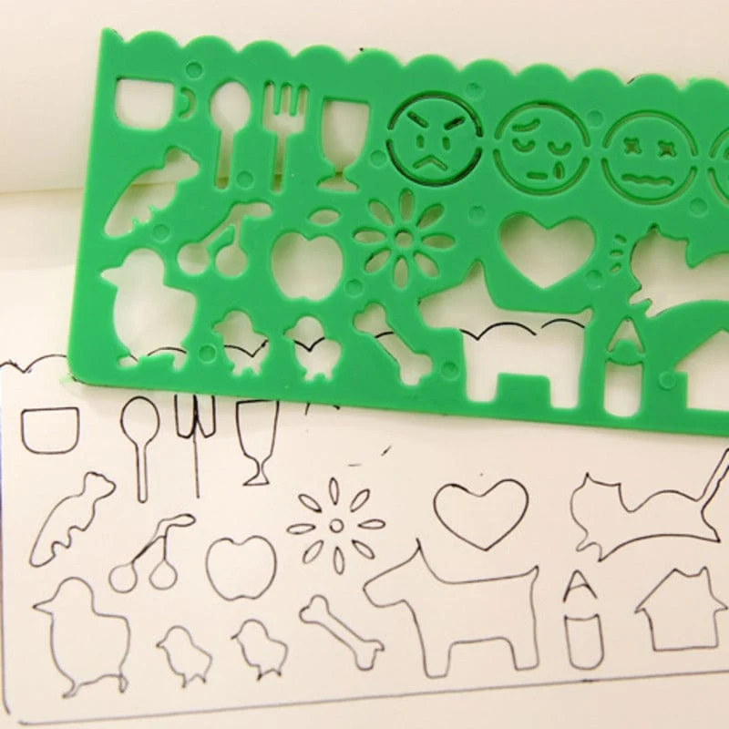 4 STÜCKE Kinder Zeichnung Spielzeug Malerei Vorlage Bord Kunststoff Lineal Kunst Handwerk Juguetes Lernen Zeichnen Pädagogisches Spielzeug Für Kinder Geschenk