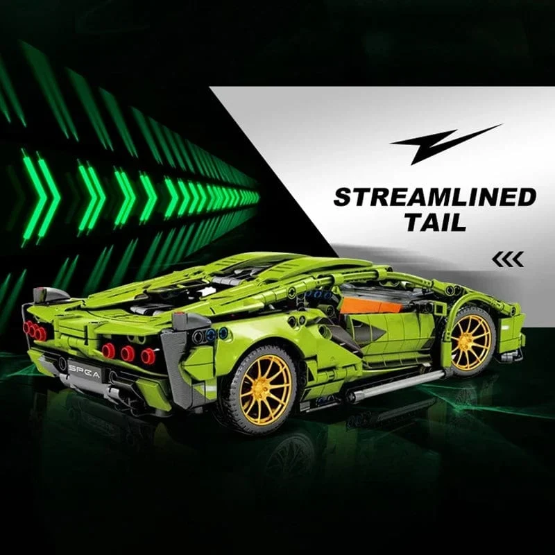 Technische berühmte Rennsportwagen-Modellbausteine ​​Stadt mechanische Geschwindigkeitsfahrzeug-Supercar-Ziegel-Puzzle-Spielzeug Kind Erwachsenes Geschenk