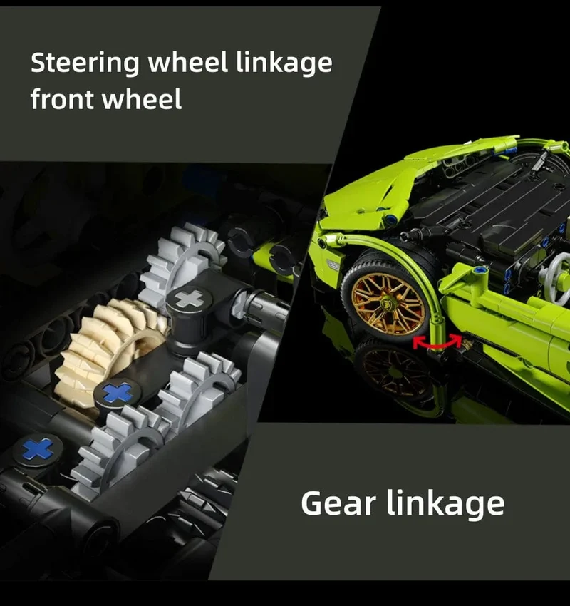 Technische berühmte Rennsportwagen-Modellbausteine ​​Stadt mechanische Geschwindigkeitsfahrzeug-Supercar-Ziegel-Puzzle-Spielzeug Kind Erwachsenes Geschenk
