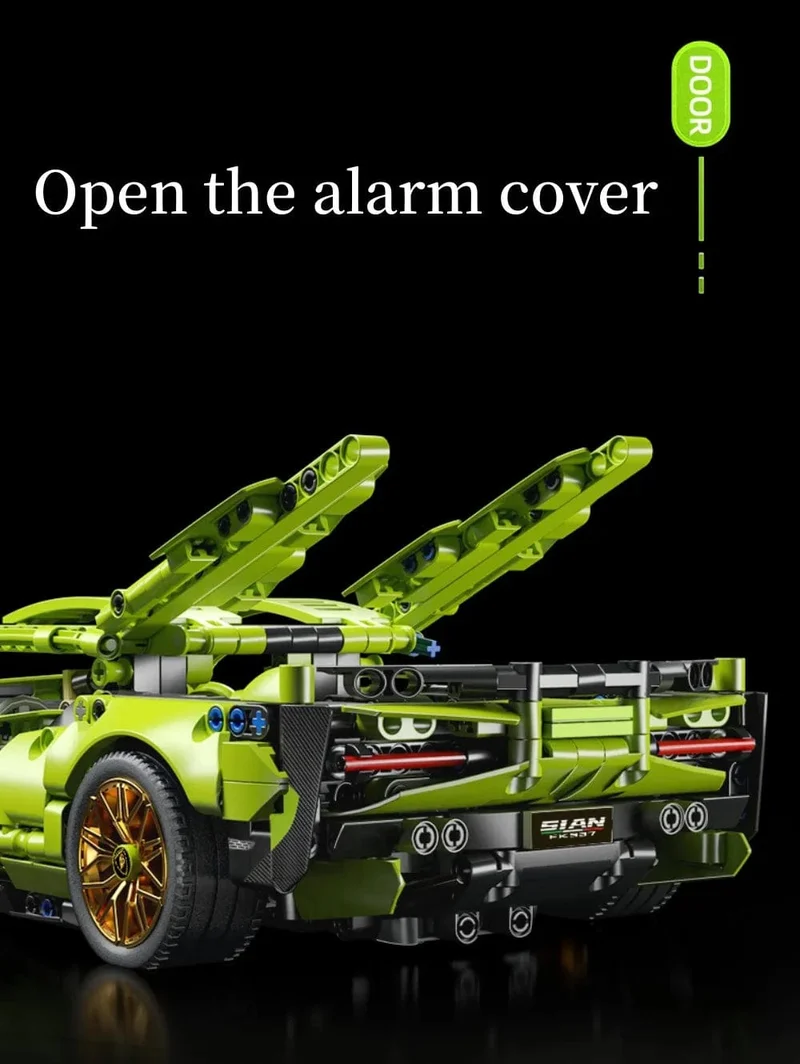 Technische berühmte Rennsportwagen-Modellbausteine ​​Stadt mechanische Geschwindigkeitsfahrzeug-Supercar-Ziegel-Puzzle-Spielzeug Kind Erwachsenes Geschenk