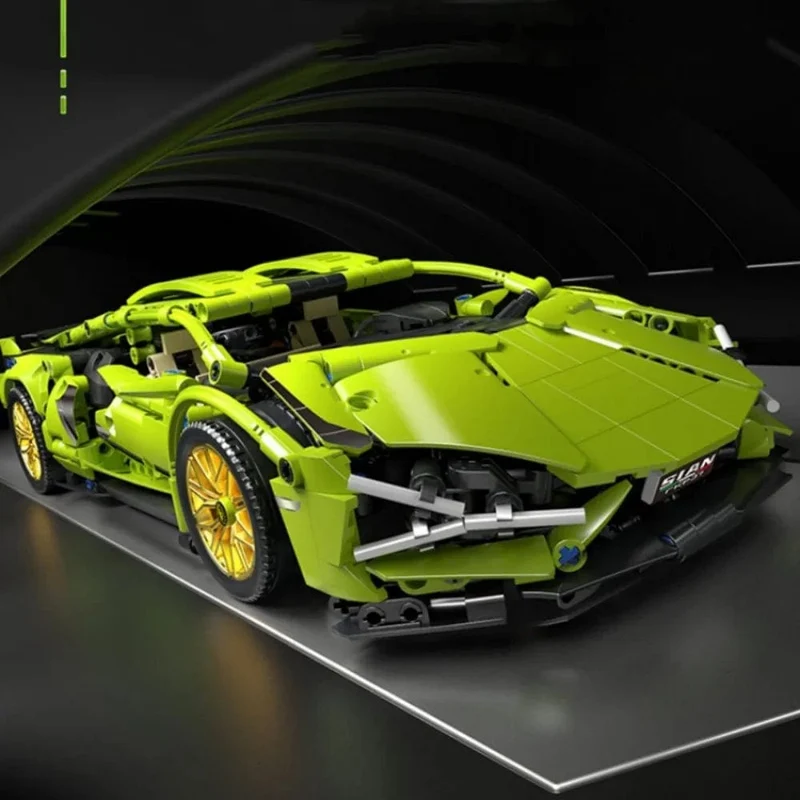 Technische berühmte Rennsportwagen-Modellbausteine ​​Stadt mechanische Geschwindigkeitsfahrzeug-Supercar-Ziegel-Puzzle-Spielzeug Kind Erwachsenes Geschenk