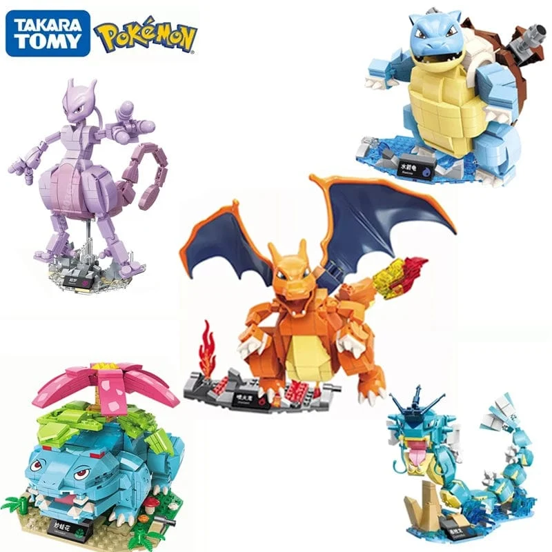 Anime Cartoon Pokemon Pikachu Bulbasaur Bausteine ​​Charizard Sets Film Puppen Modell Ziegel Kinder Spielzeug Für Kinder Urlaub Geschenke