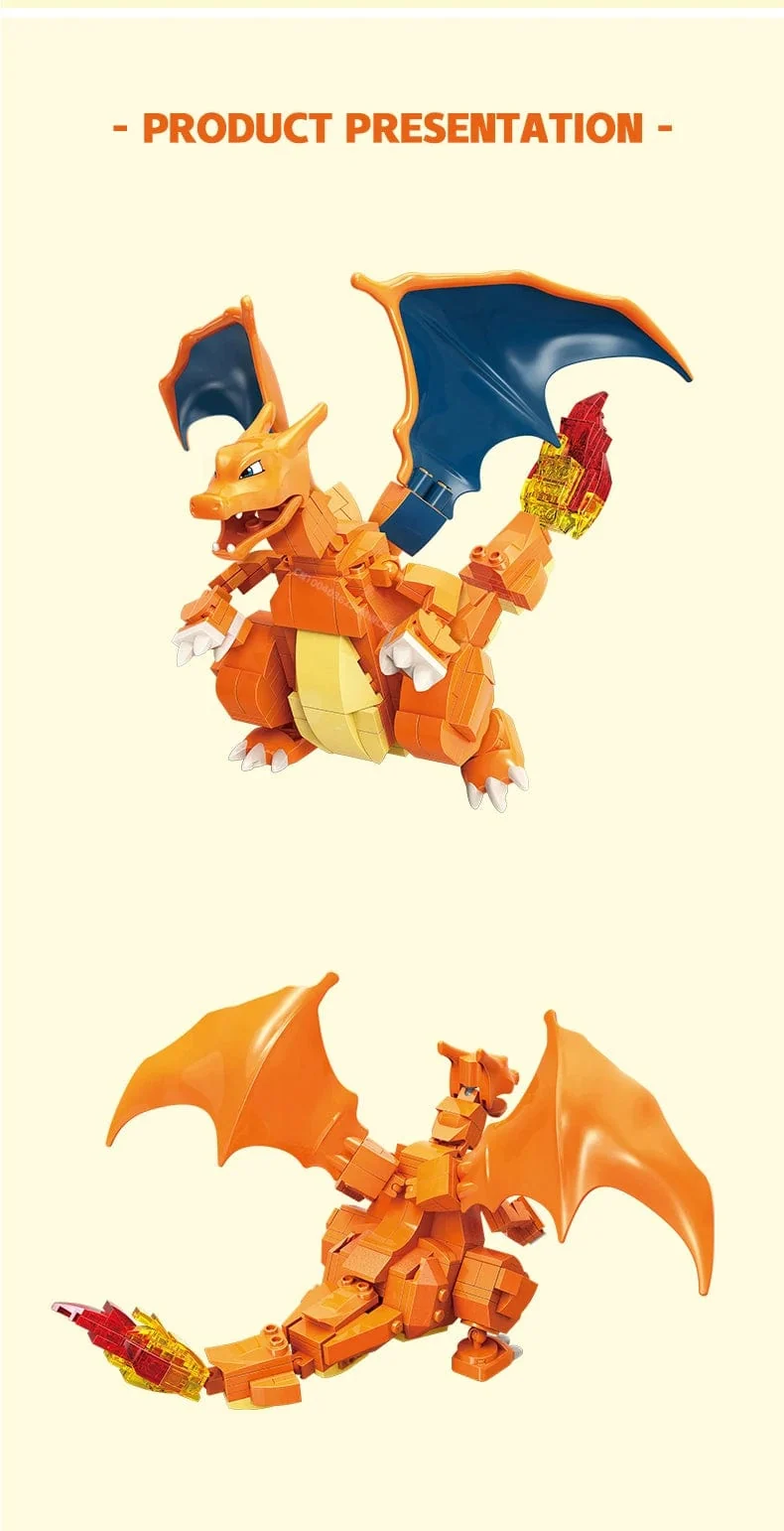 Anime Cartoon Pokemon Pikachu Bulbasaur Bausteine ​​Charizard Sets Film Puppen Modell Ziegel Kinder Spielzeug Für Kinder Urlaub Geschenke