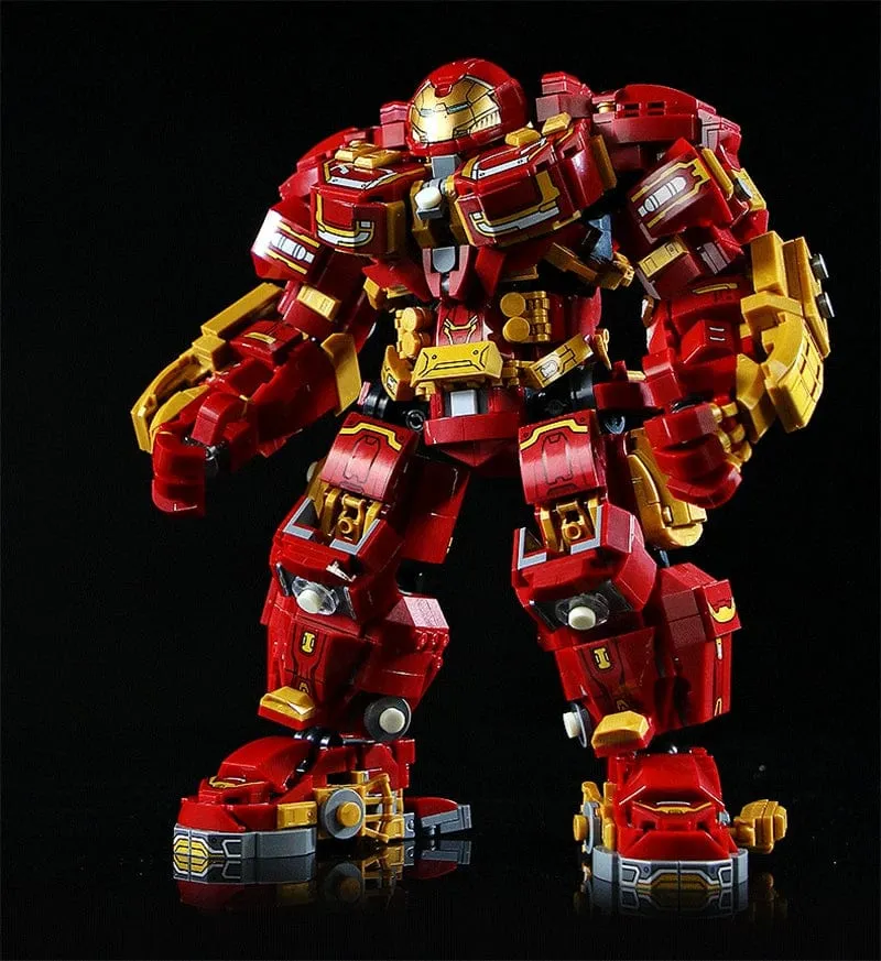 Neu 2000 + Pcs Marvel Spielzeug Bausteine ​​Avengers Iron Man Superhelden Ziegel Modell Hulk Buster Mecha Geschenke für Jungen Erwachsene Kinder