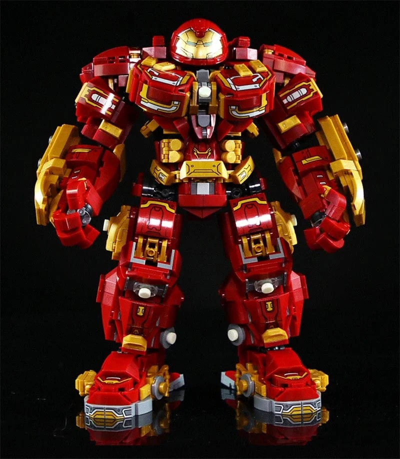 Neu 2000 + Pcs Marvel Spielzeug Bausteine ​​Avengers Iron Man Superhelden Ziegel Modell Hulk Buster Mecha Geschenke für Jungen Erwachsene Kinder