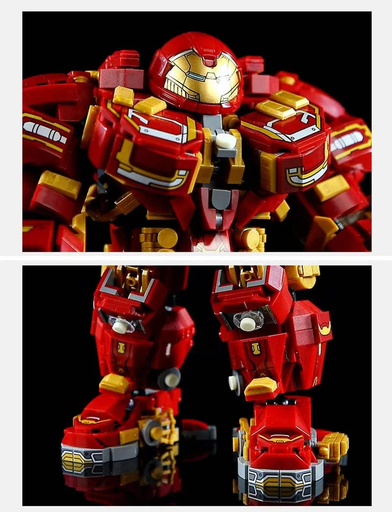 Neu 2000 + Pcs Marvel Spielzeug Bausteine ​​Avengers Iron Man Superhelden Ziegel Modell Hulk Buster Mecha Geschenke für Jungen Erwachsene Kinder