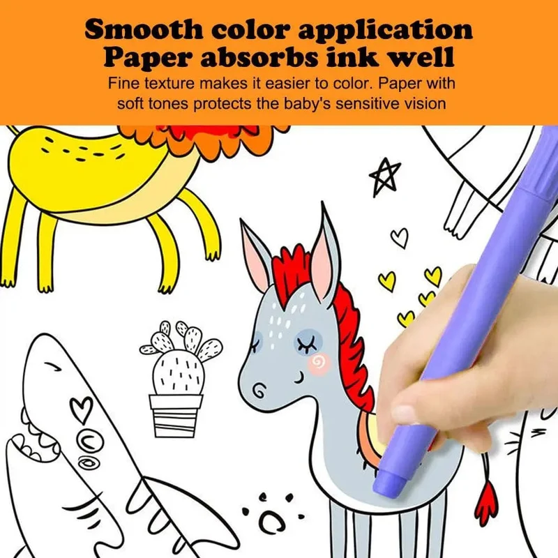 Kinder Zeichenrolle Klebrige Farbfüllpapier Graffiti Scroll Malpapierrolle Für Kinder DIY Malerei Lernspielzeug