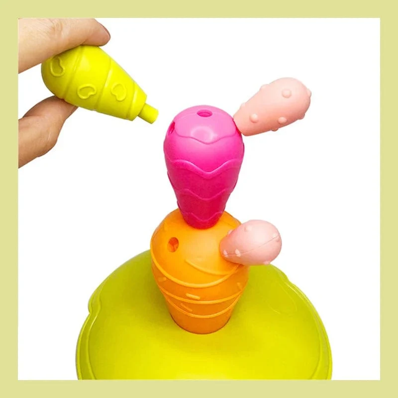 Kleinkind DIY Balancing Kaktus Sortierung Gebäude Set Regenbogen Stapeln Turm Kognition Montessori Pädagogisches Spielzeug für 18 Monate Baby