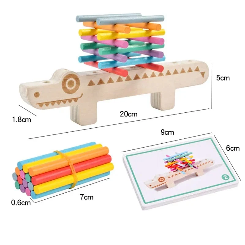 Montessori Holzspielzeug Farbabstimmungsspiele Puzzle-Lernset Feinmotoriktraining Mathematik-Lernspielzeug für Kinder
