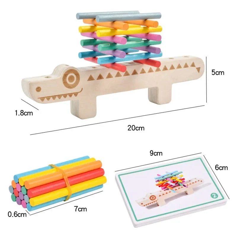 Montessori Holzspielzeug Farbabstimmungsspiele Puzzle-Lernset Feinmotoriktraining Mathematik-Lernspielzeug für Kinder