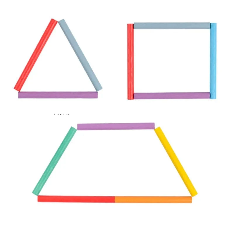 Montessori Holzspielzeug Farbabstimmungsspiele Puzzle-Lernset Feinmotoriktraining Mathematik-Lernspielzeug für Kinder