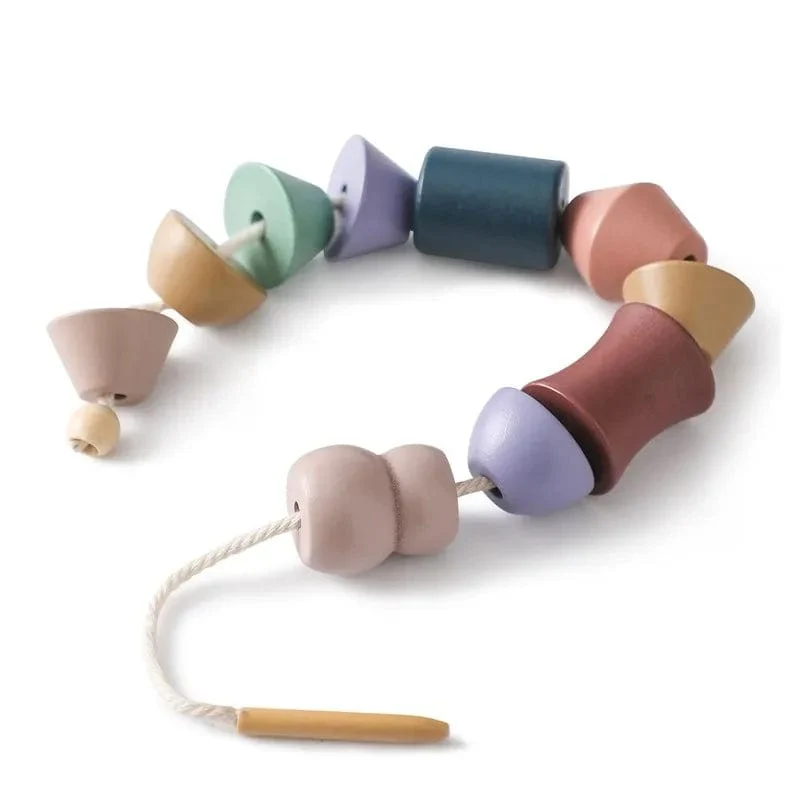 Baby Tier Fädelspielzeug Holz Stapelspielzeug Blöcke Brettspiele Holzspielzeug Baby Tier Auffädeln Fädelperlen Spielzeug Geschenk