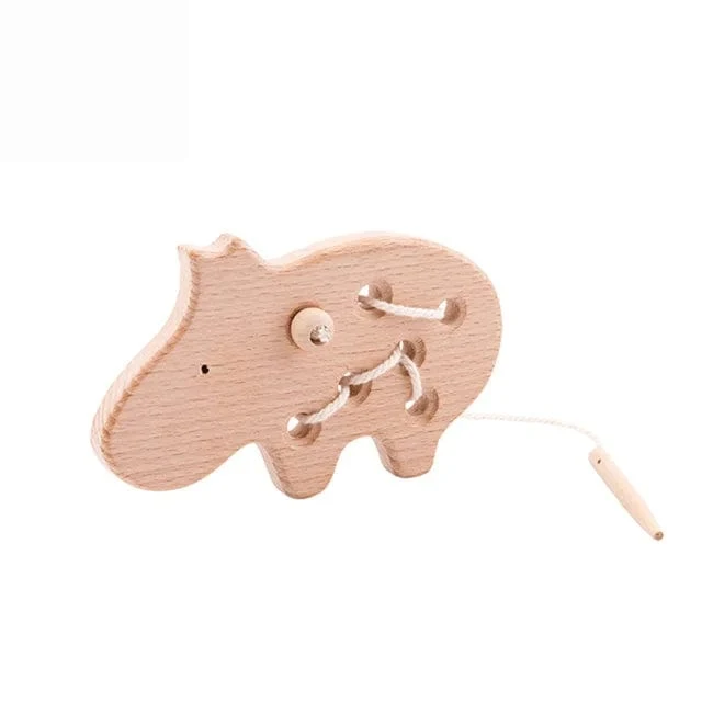Baby Tier Fädelspielzeug Holz Stapelspielzeug Blöcke Brettspiele Holzspielzeug Baby Tier Auffädeln Fädelperlen Spielzeug Geschenk