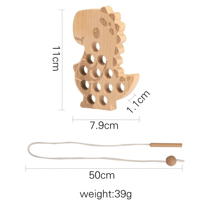 Baby Tier Fädelspielzeug Holz Stapelspielzeug Blöcke Brettspiele Holzspielzeug Baby Tier Auffädeln Fädelperlen Spielzeug Geschenk