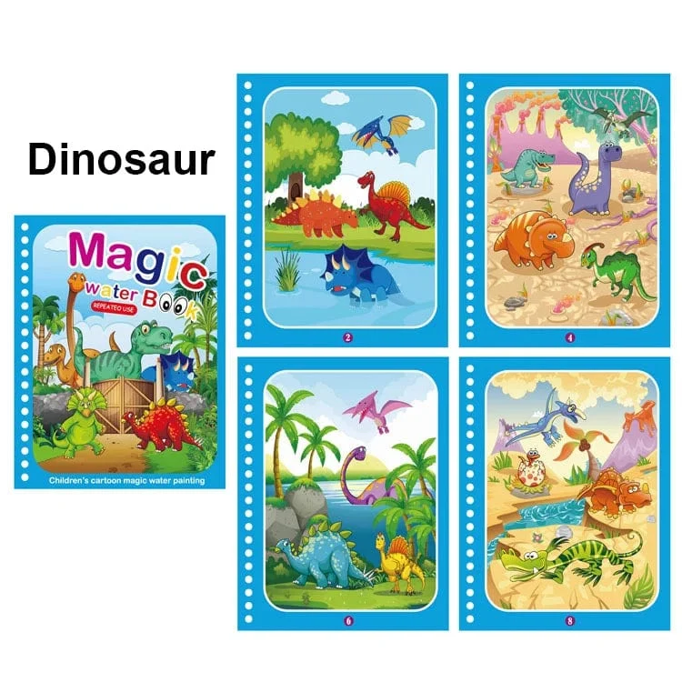 Magisches Wassermalbuch für Kinder, Babyspiele, Spielzeug, Montessori-Malbücher, Babyfarbe, Lernspielzeug für Babys im Alter von 1 bis 2 Jahren