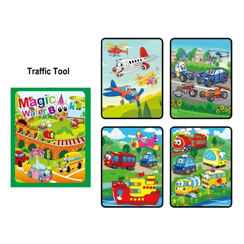 Magisches Wassermalbuch für Kinder, Babyspiele, Spielzeug, Montessori-Malbücher, Babyfarbe, Lernspielzeug für Babys im Alter von 1 bis 2 Jahren