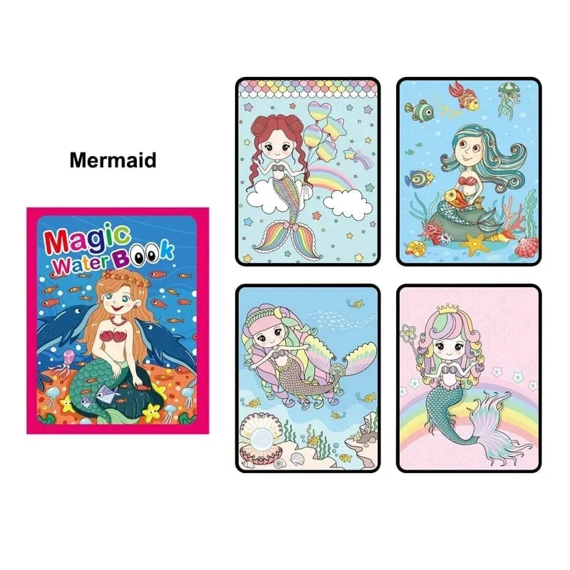 Magisches Wassermalbuch für Kinder, Babyspiele, Spielzeug, Montessori-Malbücher, Babyfarbe, Lernspielzeug für Babys im Alter von 1 bis 2 Jahren