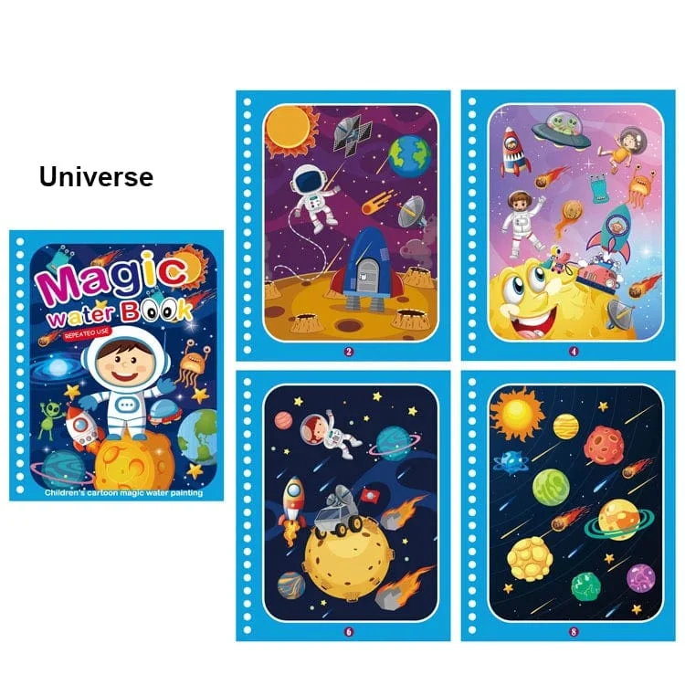 Magisches Wassermalbuch für Kinder, Babyspiele, Spielzeug, Montessori-Malbücher, Babyfarbe, Lernspielzeug für Babys im Alter von 1 bis 2 Jahren