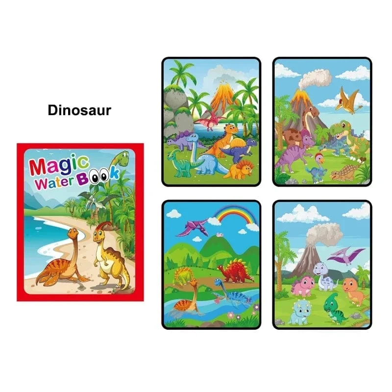 Magisches Wassermalbuch für Kinder, Babyspiele, Spielzeug, Montessori-Malbücher, Babyfarbe, Lernspielzeug für Babys im Alter von 1 bis 2 Jahren
