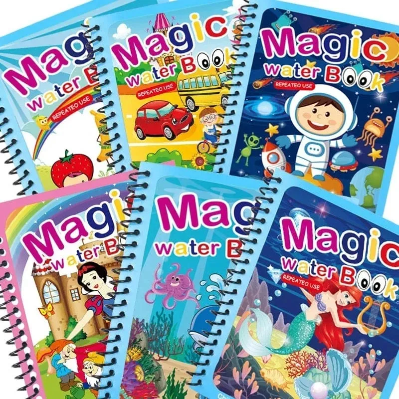 Magisches Wassermalbuch für Kinder, Babyspiele, Spielzeug, Montessori-Malbücher, Babyfarbe, Lernspielzeug für Babys im Alter von 1 bis 2 Jahren