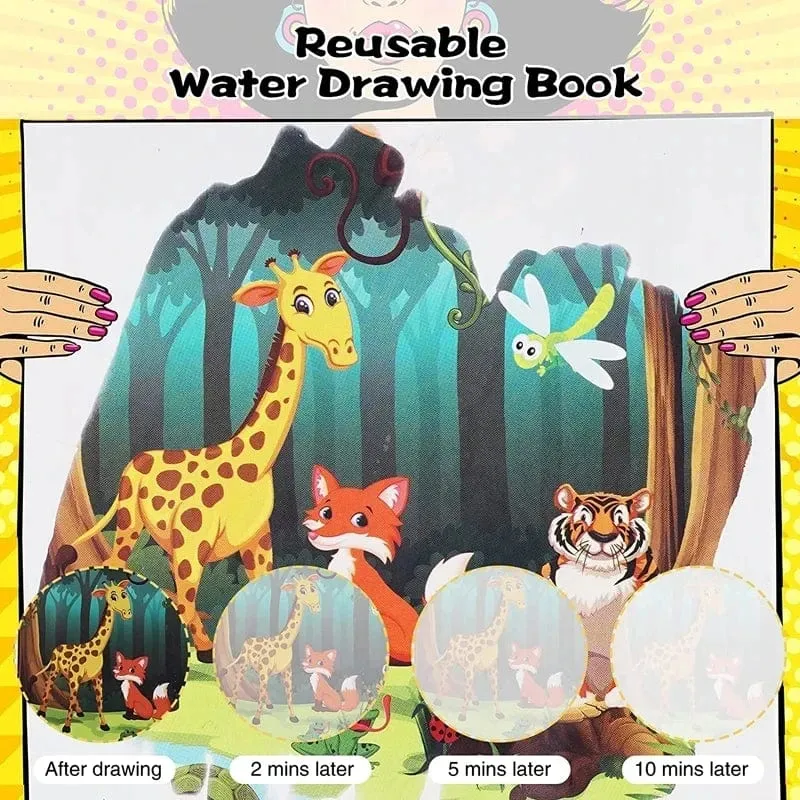 Magisches Wassermalbuch für Kinder, Babyspiele, Spielzeug, Montessori-Malbücher, Babyfarbe, Lernspielzeug für Babys im Alter von 1 bis 2 Jahren