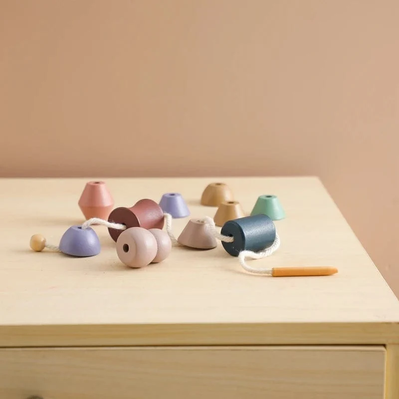 Holzspielzeug zum Einfädeln von Tierbabys, Blöcke, Brettspiele, Stapelspielzeug, Montessori, praktische Fähigkeiten, pädagogische Kinderblöcke, Geschenke