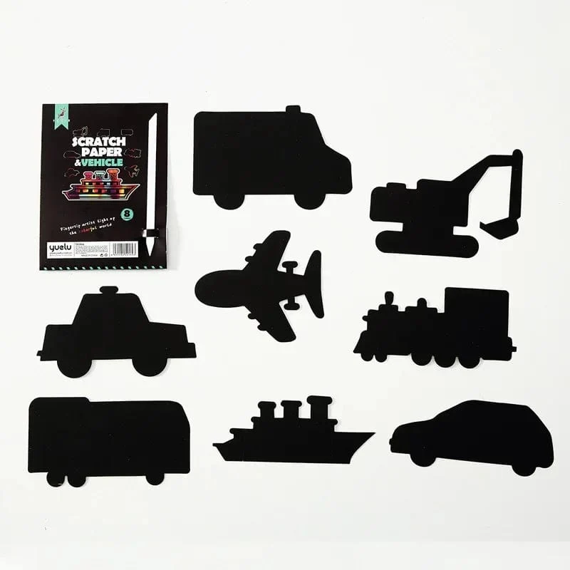 8 Stücke Magisches Scratch Zeichenpapier DIY Scratch Art Lesezeichen Kinder Zeichenspielzeug Malbuch Kreative Karte Aufkleber Lernspielzeug