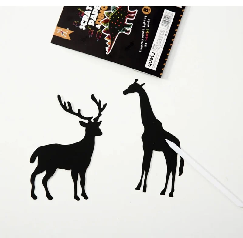 8 Stücke Magisches Scratch Zeichenpapier DIY Scratch Art Lesezeichen Kinder Zeichenspielzeug Malbuch Kreative Karte Aufkleber Lernspielzeug