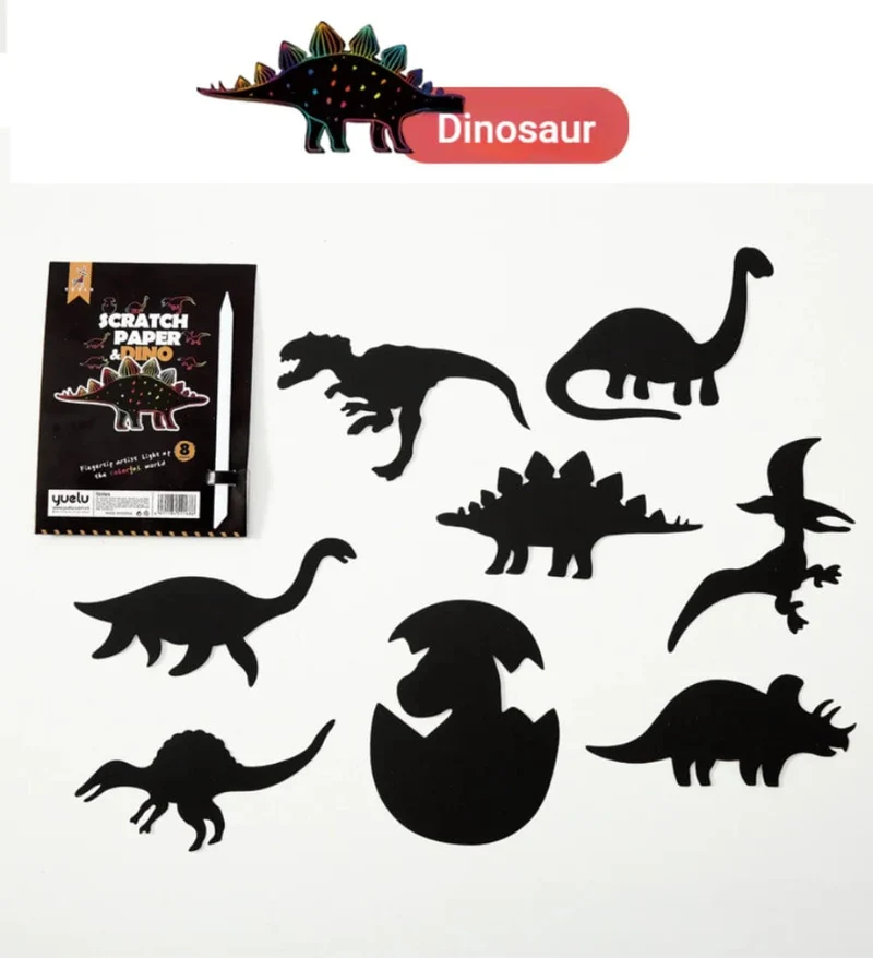 8 Stücke Magisches Scratch Zeichenpapier DIY Scratch Art Lesezeichen Kinder Zeichenspielzeug Malbuch Kreative Karte Aufkleber Lernspielzeug