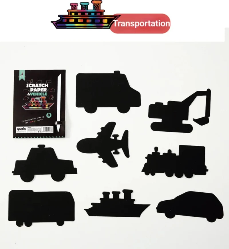 8 Stücke Magisches Scratch Zeichenpapier DIY Scratch Art Lesezeichen Kinder Zeichenspielzeug Malbuch Kreative Karte Aufkleber Lernspielzeug