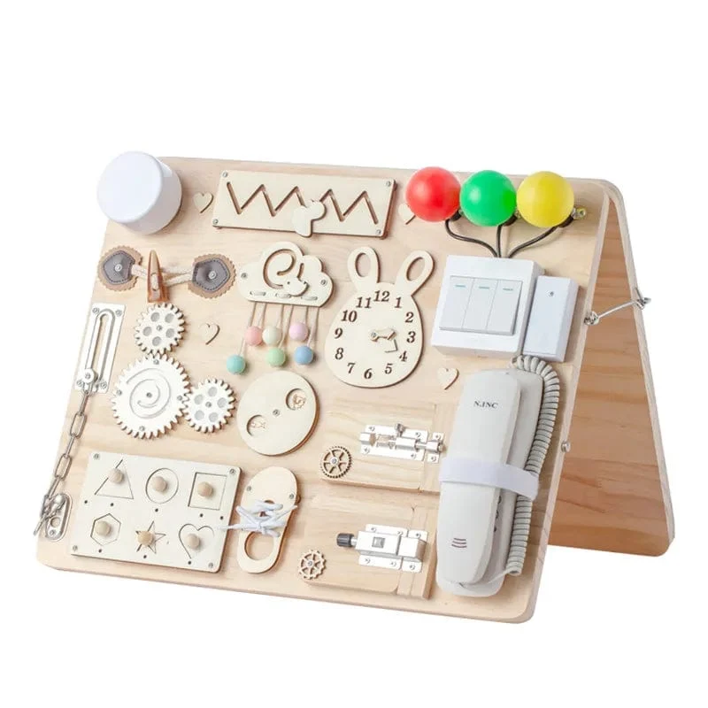 Beschäftigt Bord Spielzeug für Kinder Training Life Skill Baby Busyboard Reißverschlussschloss Zubehör Baby Montessori Spiele Sensorisches Spielzeug für Babys