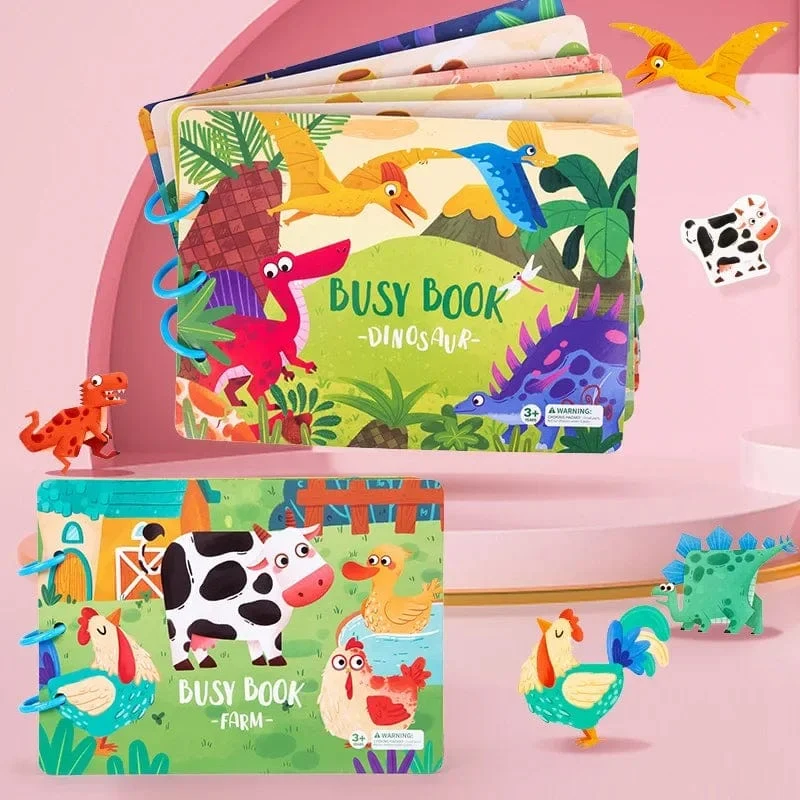 Montessori Beschäftigt Buch für Kinder Aufkleber Ruhiges Buch Baby Frühpädagogisches Spielzeug Kleinkinder Passende Puzzles Spiel Lernspielzeug Geschenke