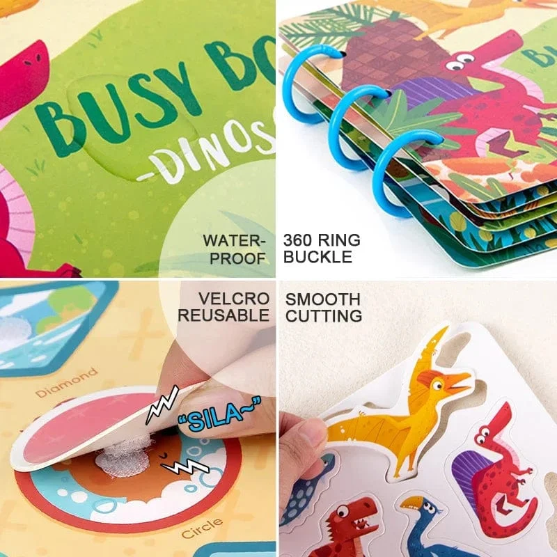 Montessori Beschäftigt Buch für Kinder Aufkleber Ruhiges Buch Baby Frühpädagogisches Spielzeug Kleinkinder Passende Puzzles Spiel Lernspielzeug Geschenke