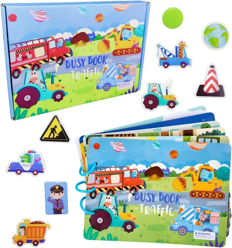 Montessori Beschäftigt Buch für Kinder Aufkleber Ruhiges Buch Baby Frühpädagogisches Spielzeug Kleinkinder Passende Puzzles Spiel Lernspielzeug Geschenke