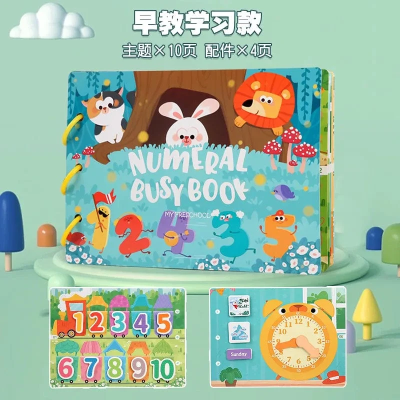 Montessori Beschäftigt Buch für Kinder Aufkleber Ruhiges Buch Baby Frühpädagogisches Spielzeug Kleinkinder Passende Puzzles Spiel Lernspielzeug Geschenke