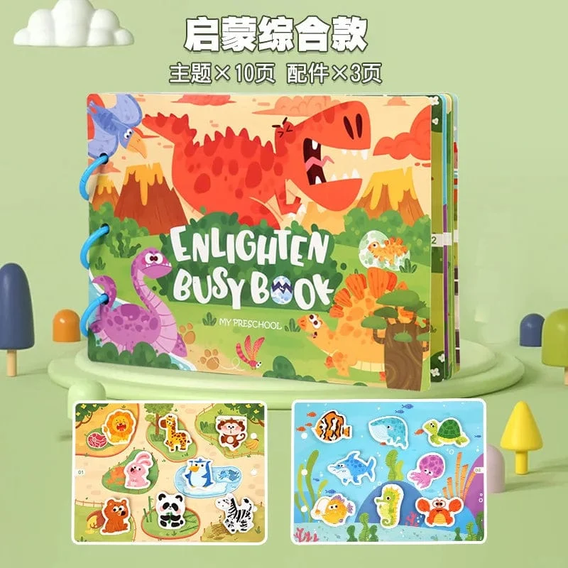 Montessori Beschäftigt Buch für Kinder Aufkleber Ruhiges Buch Baby Frühpädagogisches Spielzeug Kleinkinder Passende Puzzles Spiel Lernspielzeug Geschenke